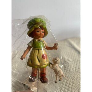 Floral Picks Set of 4 Boy Girl Figurines Animals Plastic Hong Kong Vintage